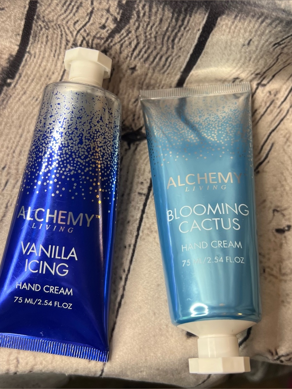 Alchemy Living Vanilla‎ Icing & Blooming Cactus Hand Creams - Blue